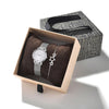 Women Quartz Watch and Crystal Bracelet Jewelry Set-Jewelry Sets-Innovato Design-Silver Glamour-Innovato Design