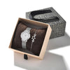 Women Quartz Watch and Crystal Bracelet Jewelry Set-Jewelry Sets-Innovato Design-Silver Stars-Innovato Design