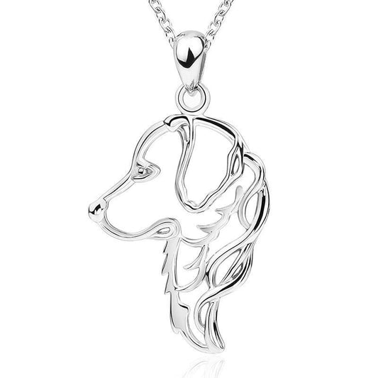 Pet Dog 925 Sterling Silver Fashion Pendant Necklace-Necklaces-Innovato Design-15.75in-Innovato Design