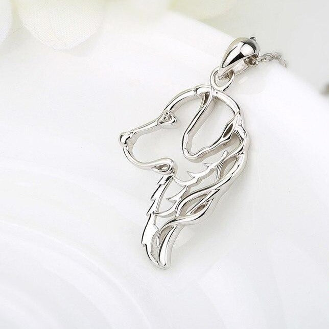Pet Dog 925 Sterling Silver Fashion Pendant Necklace-Necklaces-Innovato Design-15.75in-Innovato Design