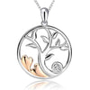 Tree of Life with Cubic Zirconia Stone 925 Sterling Silver Fashion Pendant Necklace