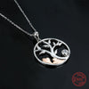 Tree of Life with Cubic Zirconia Stone 925 Sterling Silver Fashion Pendant Necklace