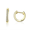 Cubic Zirconia 925 Sterling Silver Fashion Hoop Earrings-Earrings-Innovato Design-Gold White-Innovato Design