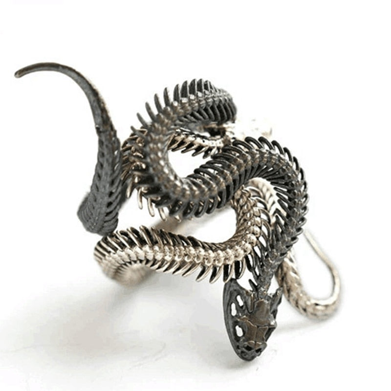 Snake Bone Stainless Steel Vintage Rings-Rings-Innovato Design-6-Innovato Design