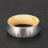 8mm Mountain Forest Olive Wood and Tungsten Carbide Comfort Fit Wedding Band-Rings-Innovato Design-6-Innovato Design