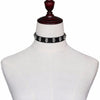 Skeleton Stud Choker Collar PU Leather Punk Rock Style Necklace