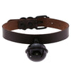 Big Black Bell Choker Collar PU Leather Gothic Harajuku Necklace-Necklace-Innovato Design-Coffee-Innovato Design