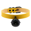 Big Black Bell Choker Collar PU Leather Gothic Harajuku Necklace-Necklace-Innovato Design-Yellow-Innovato Design
