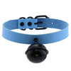 Big Black Bell Choker Collar PU Leather Gothic Harajuku Necklace-Necklace-Innovato Design-Light Blue-Innovato Design