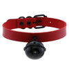Big Black Bell Choker Collar PU Leather Gothic Harajuku Necklace-Necklace-Innovato Design-Red-Innovato Design