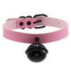 Big Black Bell Choker Collar PU Leather Gothic Harajuku Necklace-Necklace-Innovato Design-Pink-Innovato Design
