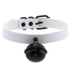 Big Black Bell Choker Collar PU Leather Gothic Harajuku Necklace-Necklace-Innovato Design-White-Innovato Design