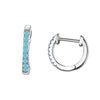 Cubic Zirconia 925 Sterling Silver Fashion Hoop Earrings-Earrings-Innovato Design-Silver Blue-Innovato Design