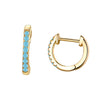 Cubic Zirconia 925 Sterling Silver Fashion Hoop Earrings-Earrings-Innovato Design-Gold Blue-Innovato Design