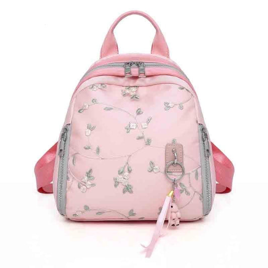 Exquisite Embroidery Multifunction Oxford School Bag-Backpacks-Innovato Design-Blue-Innovato Design