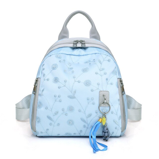Exquisite Embroidery Multifunction Oxford School Bag-Backpacks-Innovato Design-Blue-Innovato Design