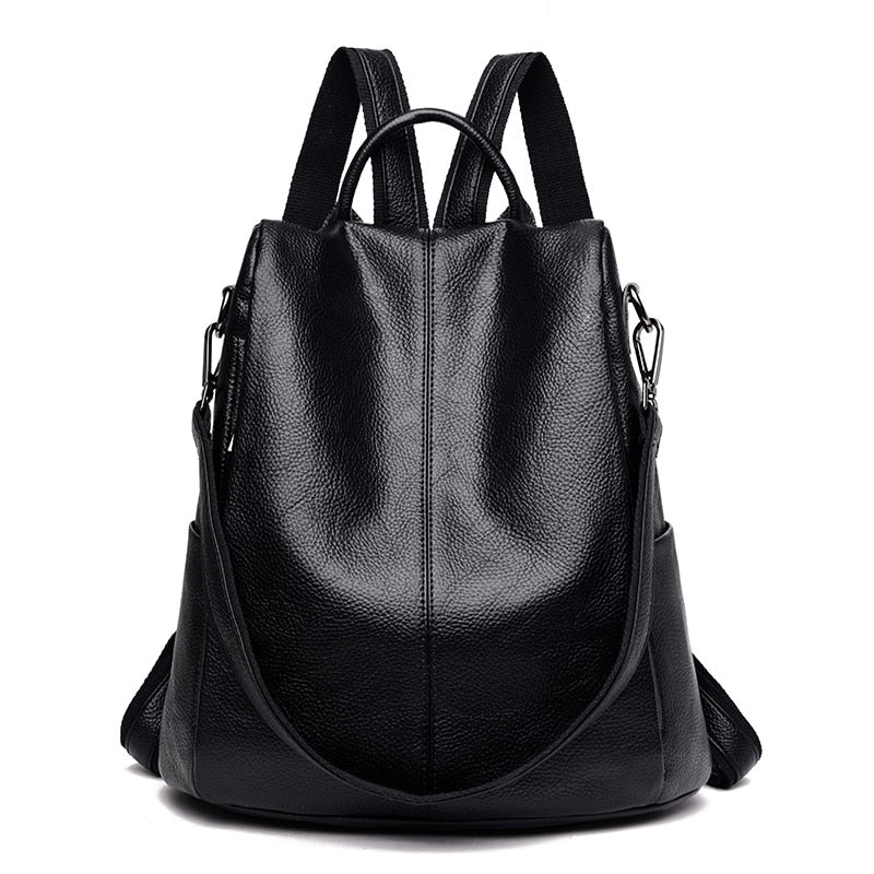 Vintage Leather School Bag and Multifunction Travel Backpack-Backpacks-Innovato Design-Innovato Design