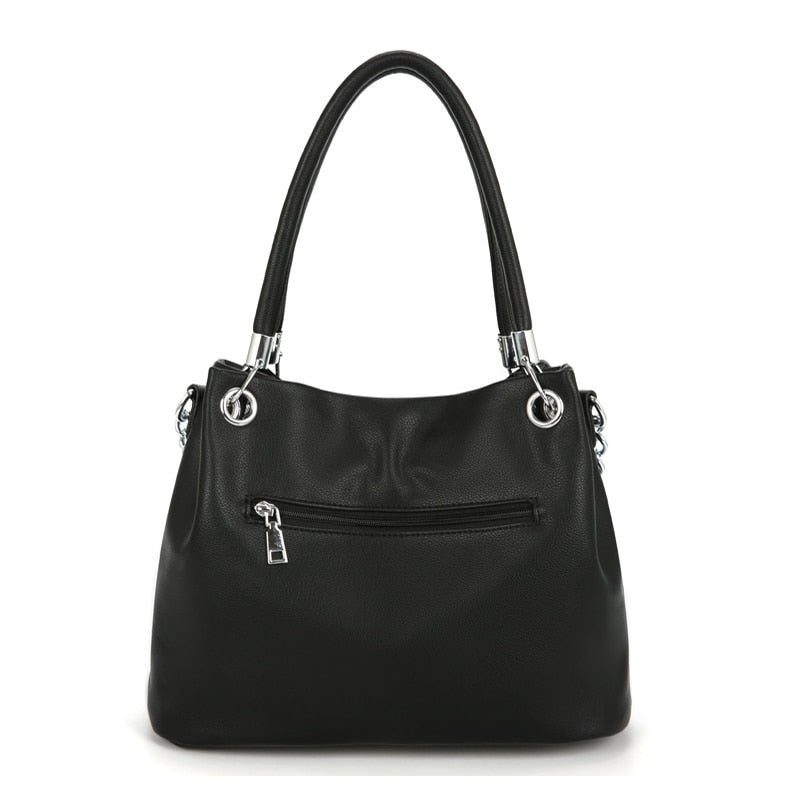 Fashion Shiny Designer Chain Leather Shoulder Bag and Handbag-Handbags-Innovato Design-Blue-Innovato Design