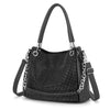 Fashion Shiny Designer Chain Leather Shoulder Bag and Handbag