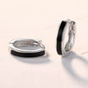 Black Rhodium-Plated 925 Sterling Silver Hip-Hop Hoop Earrings-Earrngs-Innovato Design-Innovato Design