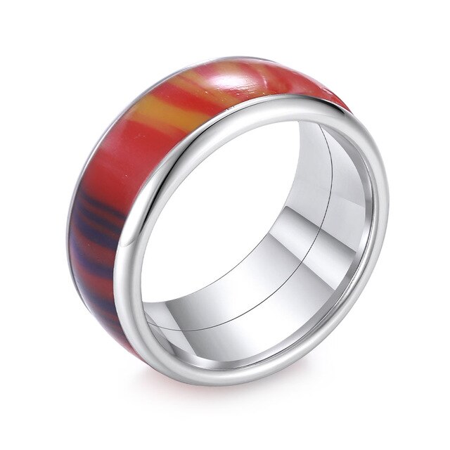 Women Stainless Steel and Resin Stackable and Rotatable Fashion Ring-Rings-Innovato Design-6-Innovato Design