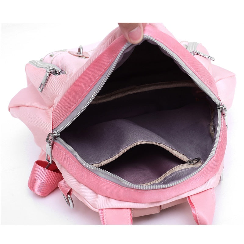 Exquisite Embroidery Multifunction Oxford School Bag-Backpacks-Innovato Design-Blue-Innovato Design