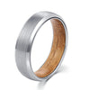 6/8mm Beveled Edges Tungsten with Whiskey Barrel Interior Comfort Fit Wedding Band-Rings-Innovato Design-Silver-6mm-6-Innovato Design