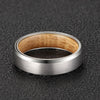 6/8mm Beveled Edges Tungsten with Whiskey Barrel Interior Comfort Fit Wedding Band-Rings-Innovato Design-Black-6mm-6-Innovato Design