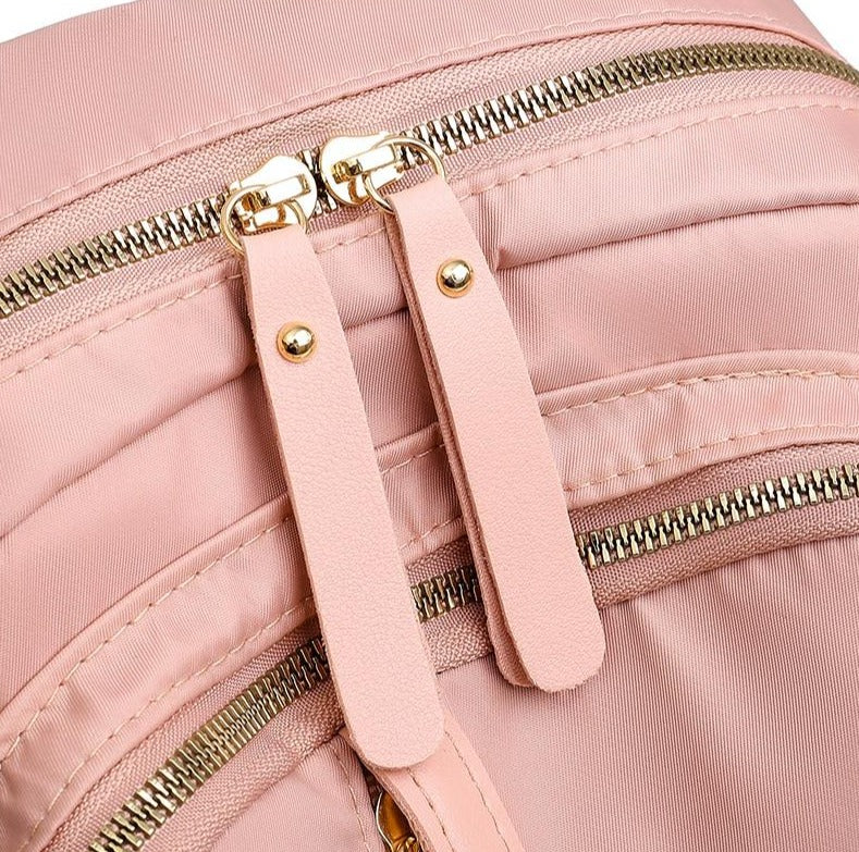 Large Capacity Fashion Waterproof Exquisite Cat Pendant Oxford School Bag and Travel Bag-Backpacks-Innovato Design-Black-Innovato Design