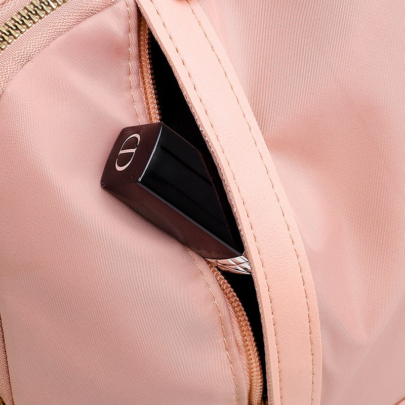 Large Capacity Fashion Waterproof Exquisite Cat Pendant Oxford School Bag and Travel Bag-Backpacks-Innovato Design-Black-Innovato Design