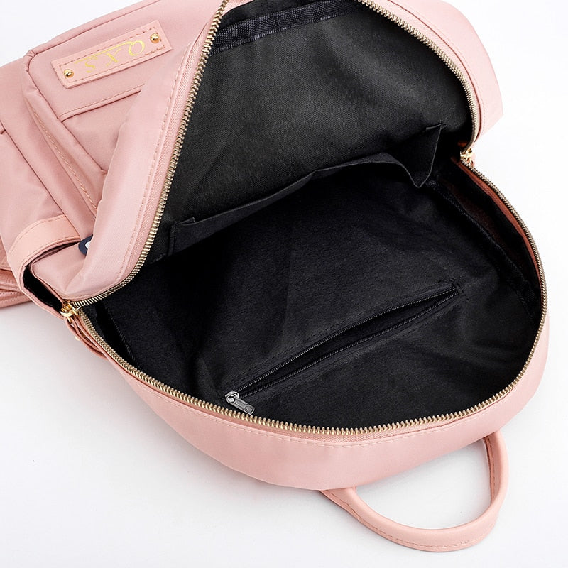 Large Capacity Fashion Waterproof Exquisite Cat Pendant Oxford School Bag and Travel Bag-Backpacks-Innovato Design-Black-Innovato Design