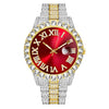 Waterproof Shock-Resistant Diamond-Studded Stainless Steel Band Fashion Hip-hop Quartz Watch-Watches-Innovato Design-Gold Silver Red-Innovato Design