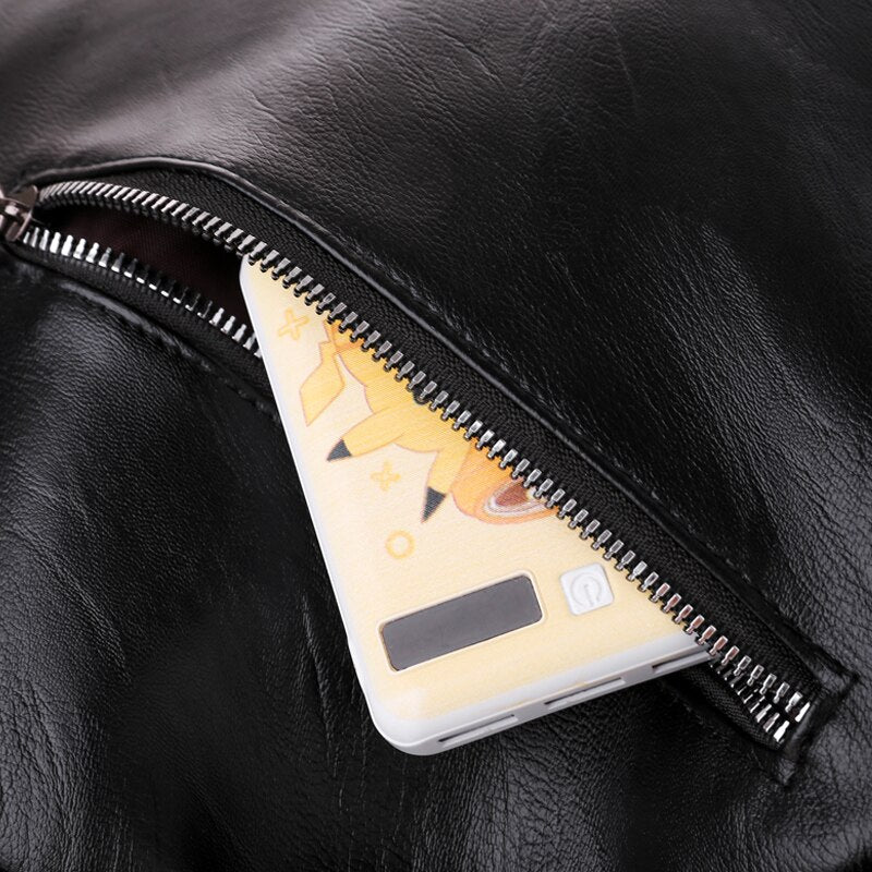 Large Capacity Casual Rivet PU Leather Shoulder Bag, School Bag, and Travel Backpack-Backpacks-Innovato Design-Brown-Innovato Design