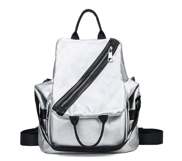 Large Capacity Luxury New Trend Multifunction PU Leather Shoulder Bag, Handbag and College Style Backpack-Backpacks-Innovato Design-Blue-Innovato Design