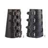 4 Layer Arm Armor Wide Belt Wrap Gauntlet Bracer PU Leather Adjustable Cuff Bracelet