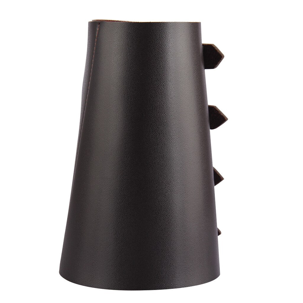 4 Layer Arm Armor Wide Belt Wrap Gauntlet Bracer PU Leather Adjustable Cuff Bracelet-Bracelets-Innovato Design-Dark Brown-Innovato Design