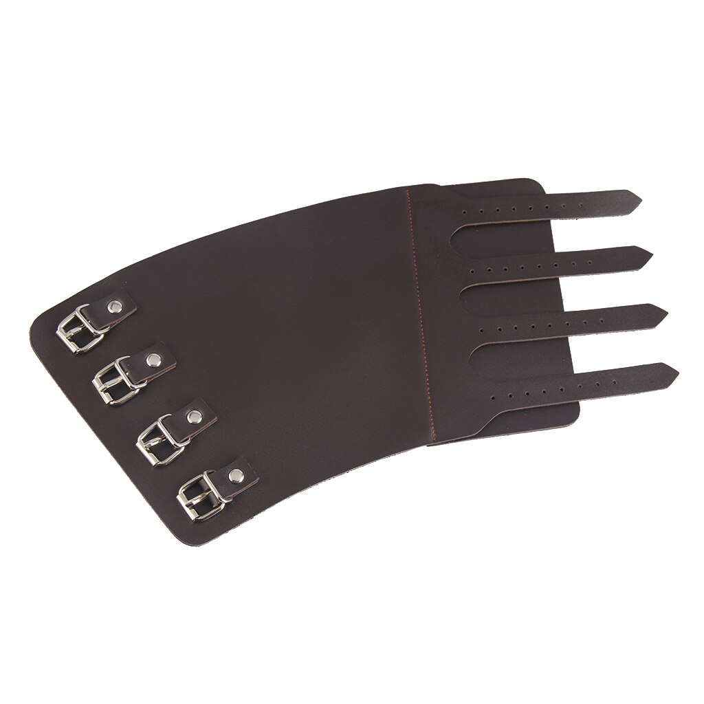 4 Layer Arm Armor Wide Belt Wrap Gauntlet Bracer PU Leather Adjustable Cuff Bracelet-Bracelets-Innovato Design-Dark Brown-Innovato Design