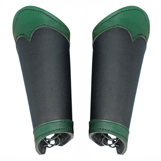 Medieval Elf Bracers Arm Cuffs PU Leather Archer Wrist Protection Gauntlets-Bracelets-Innovato Design-Green-Innovato Design