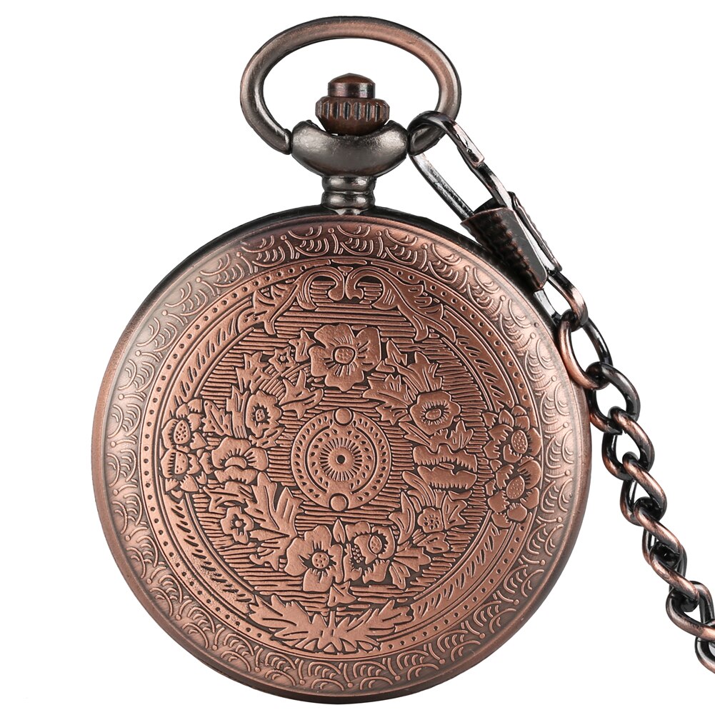 "To My Son I Love You" Rose Gold Punk Roman Numerals Display Necklace Chain Pendant Pocket Watch-Pocket Watch-Innovato Design-Innovato Design