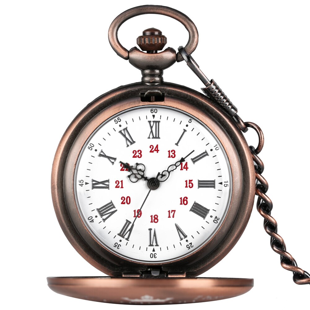 "To My Son I Love You" Rose Gold Punk Roman Numerals Display Necklace Chain Pendant Pocket Watch-Pocket Watch-Innovato Design-Innovato Design