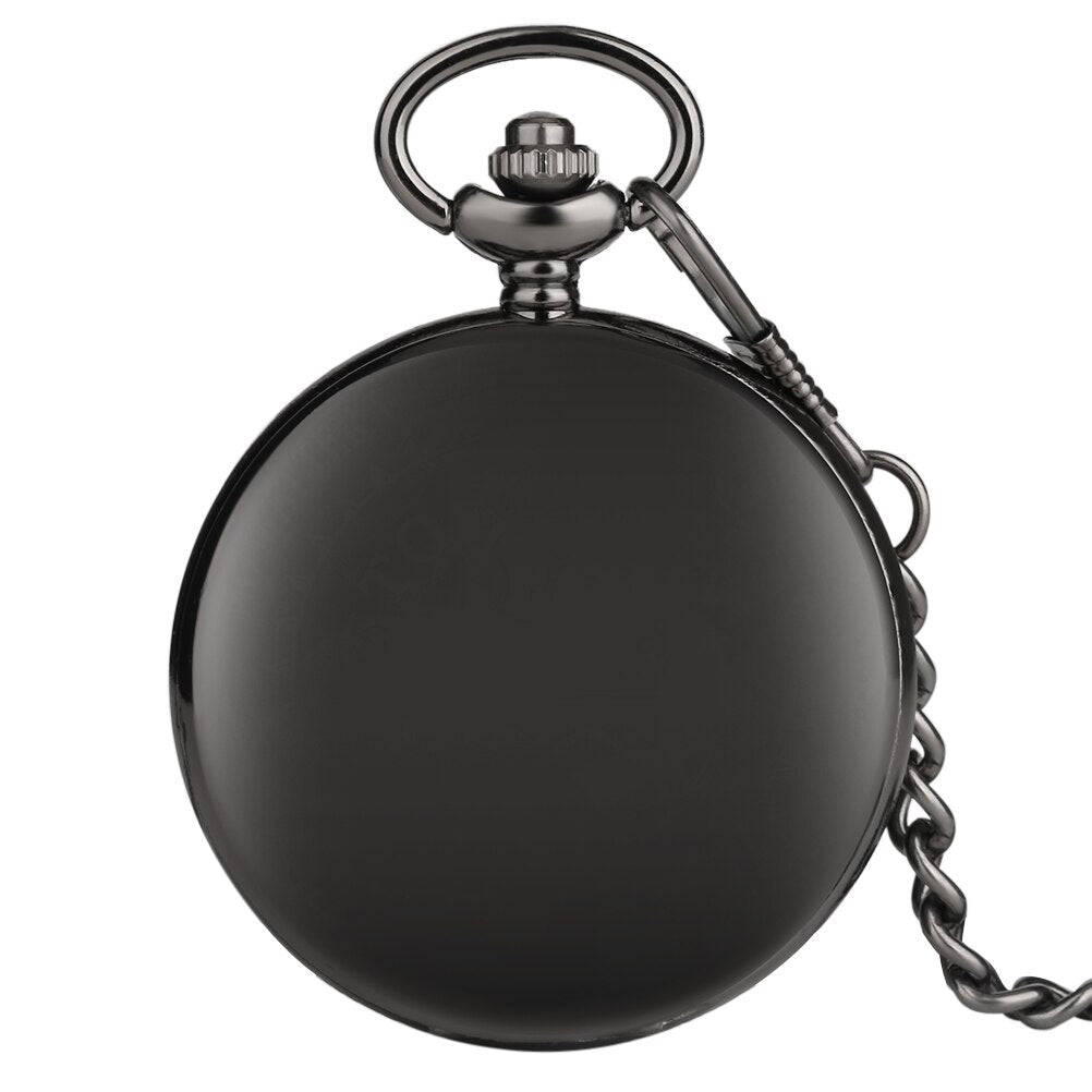 Classic Black Necklace Chain Pendant Pocket Watch-Pocket Watch-Innovato Design-To My Son-Innovato Design