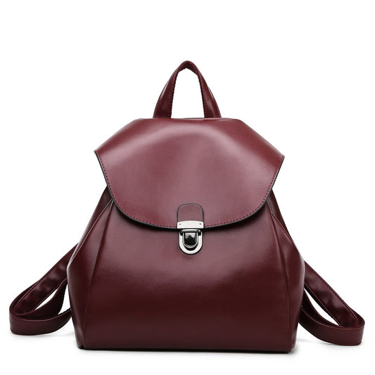 Large Capacity Luxury Casual Leather School Bag and Backpack-Backpacks-Innovato Design-Brown-Innovato Design