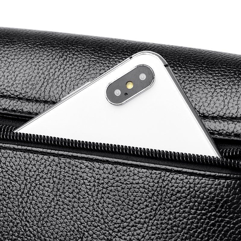 Vintage Leather Shoulder Bag, Crossbody Bag and Handbag-Handbags-Innovato Design-Black-Innovato Design