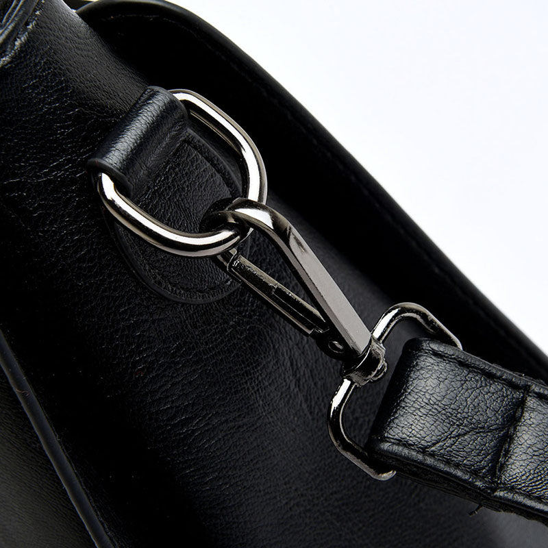 Luxury Designer Vintage Casual Soft Leather Tote Bag, Shoulder Bag and Handbag-Handbags-Innovato Design-Black-Innovato Design