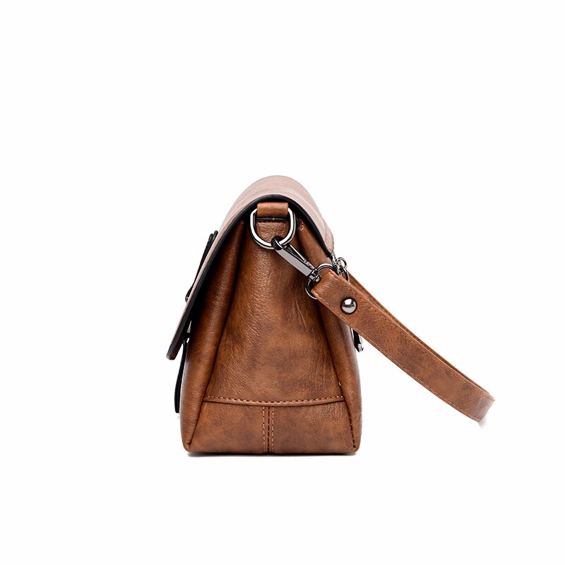 Small Vintage Leather Messenger Bag, Shoulder Bag and Crossbody Bag-Handbags-Innovato Design-Red-Innovato Design