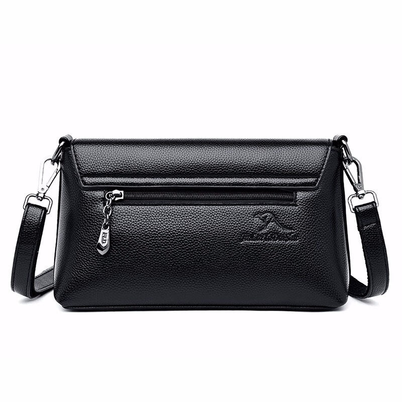 Vintage Leather Crossbody Bag, Shoulder Bag and Handbag-Backpacks-Innovato Design-Red-Innovato Design