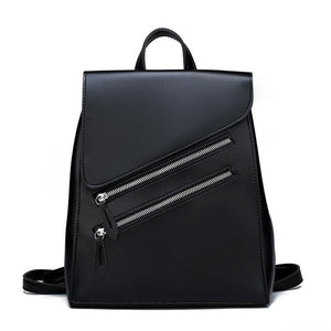 Luxury Vintage Leather School Bag, Shoulder Bag and Backpack-Backpacks-Innovato Design-Black-Innovato Design