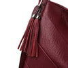 Casual Tassel Patchwork PU Leather Tote Bag, Crossbody Bag and Handbag