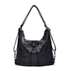 Soft Leather Shoulder Bag, Crossbody Bag and Handbag-Handbags-Innovato Design-Black-Innovato Design