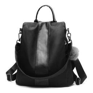 Large Capacity Fashion Leather Anti-Theft Travel Backpack-Backpacks-Innovato Design-Black-Innovato Design